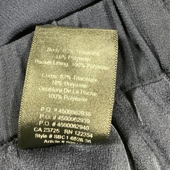 Aritzia Babaton Navy Blue High Waisted Crop Pull On Tapered Dress Pants Size S - Picture 5 of 5